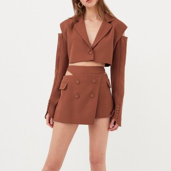 For Love & Lemons Alysa Crop Blazer Set - Picture 4 of 5